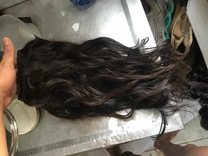 8 telas mega hair humano