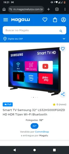 Televisão Samsung 32 Polegadas