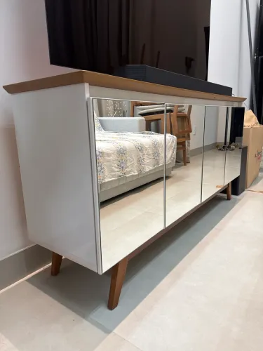 Buffet 3 portas com vidro 