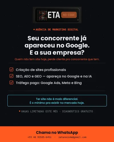 Criação de sites + SEO - Apareça no Google antes do concorrente