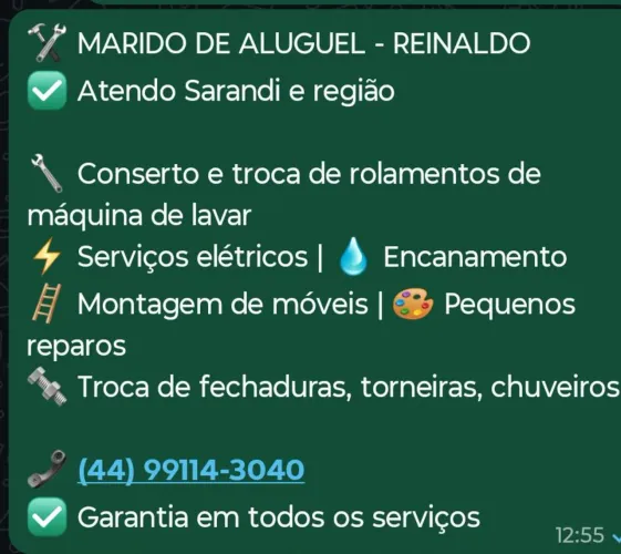 Prestação de serviços faz tudo