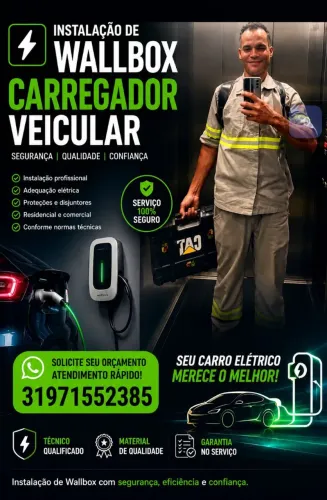 Instalador wallbox carregador veicular Centro sul  BH CONTAGEM BETIM NOVA LIMA LAGOA SANTA