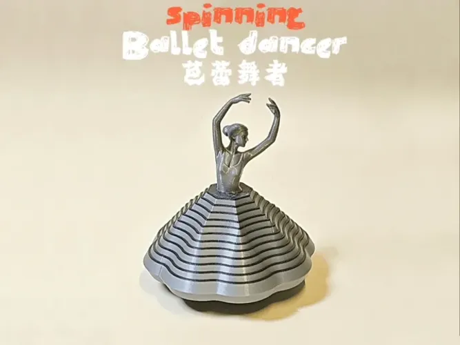Bailarina Giratória Fidget Toy - Relaxamento e Estilo em 3D