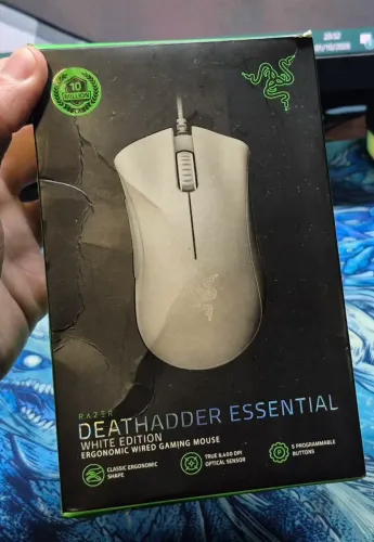 Mouse Gamer Razer DeathAdder Essential White Edition (Na Caixa)