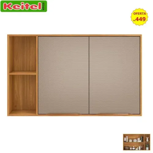 Aéreo 120 Com Nicho Plena Cor Cinamomo / Nude 100% MDF