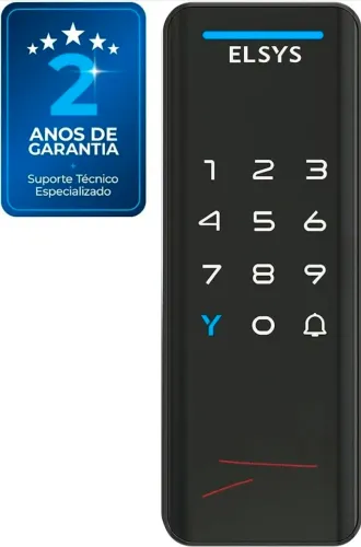 Fechadura Digital Elsys de Sobrepor, Preta | DS1100V, Pop, Abertura por senha ou tag