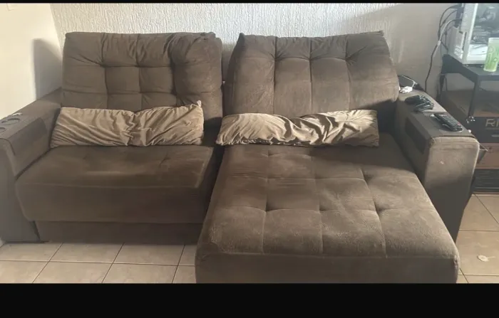Sofá reinclinável 3 lugares