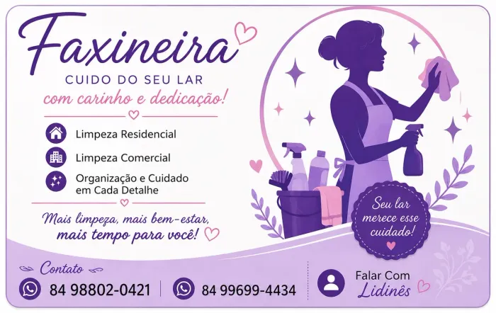 Diarista e faxineira 