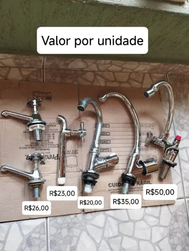 Vendo torneiras super novas consulta valor de cada