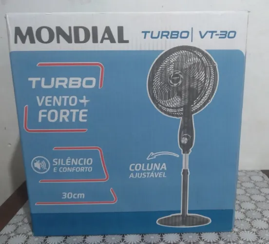 Ventilador MONDIAL de Coluna 30cm Turbo, Preto/Prata, 50W, 220V - VT-30C-NB