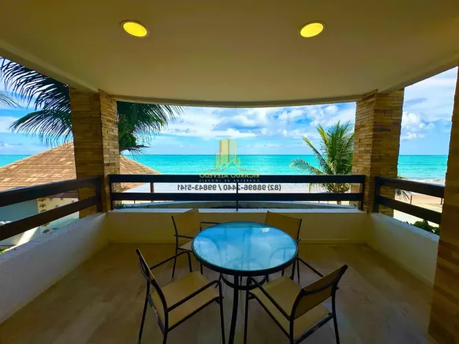 Waterfront, apartamento beira-mar em ipioca. Pé na areia, mobiliado