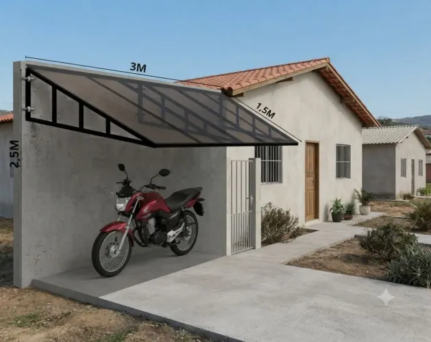 Toldo para motos 3x1,5m