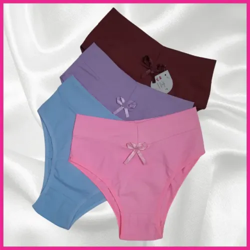 Calcinha Conforto em Microfibra com Cós Duplo e Detalhe de Lacinho