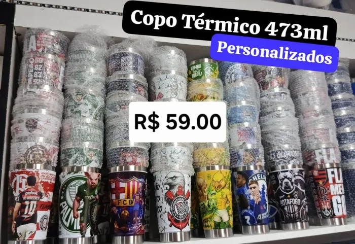 Copos Personalizados Clubes do Brasil e Exterior