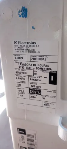 Máquina de lavar Eletrolux LDtD09