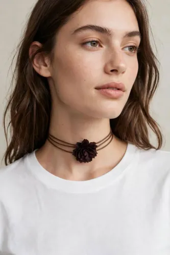 Choker Zara marrom nova