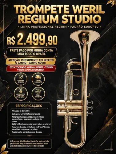 TROMPETE PROFISSIONAL WERIL REGIUM LEIA O ANÚNCIO
