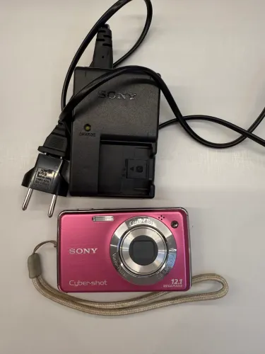 Câmera Sony Cyber-shot rosa 12.1MP + bateria + carregador