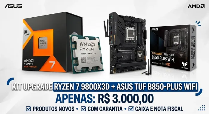 Kit upgrade R7 9800x3D + B850 plus Wifi Asus TUF