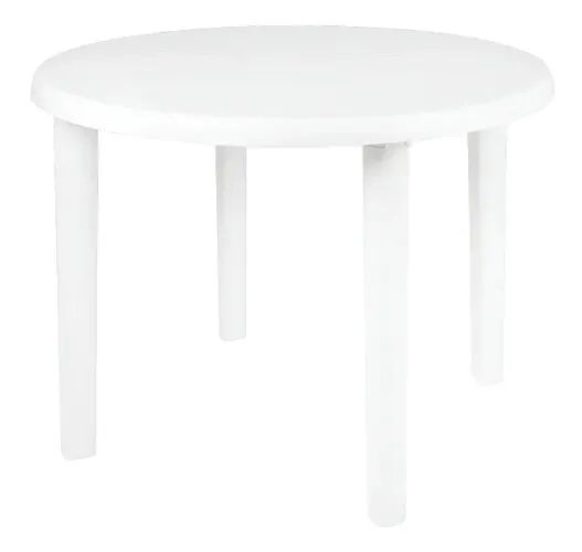 Mesa de plástico redonda com 4 cadeiras
