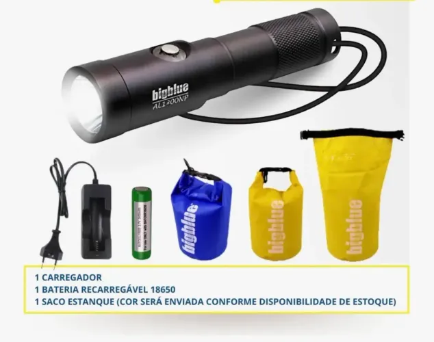 Lanterna Big blue mergulho 1300 lumes geração 2