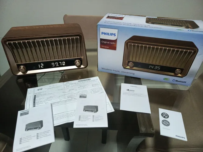 Rádio Philips Vintage TAVS700/10 Bluetooth Retrô 