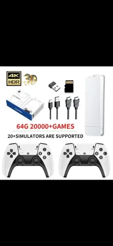 Game Stick M15 Pro 4k 64gb Hdmi Com 2 Controles Se Fio +20mil Jogos
