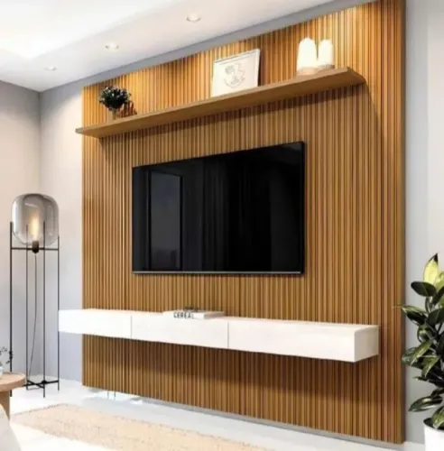 painel ripado para tv com nicho 