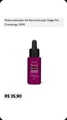 Potencializador De Reconstrução Siàge Pro Cronology 30Ml