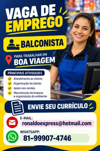 Vagas para Balconistas