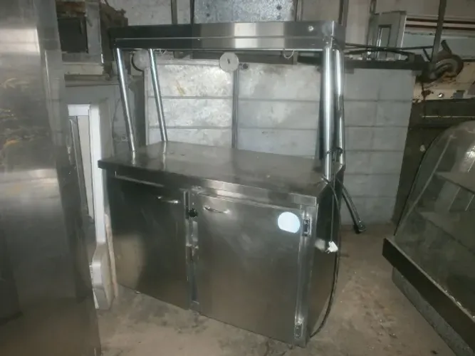 balcão inox -estufa - estilo - pastru com 2 portas