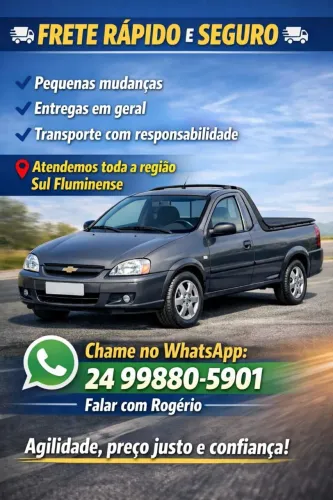 Frete pra transporte de móveis e eletrodomésticos 