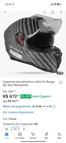 Capacete ultra SV ranger n° 60
