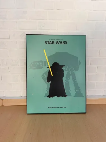 Kit Star Wars com quadro, livro e itens decorativos