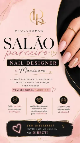 Contratamos NAIL DESIGNER  E MANICURE 