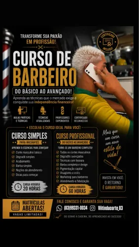 Curso de barbeiro do básico ao profissional ?