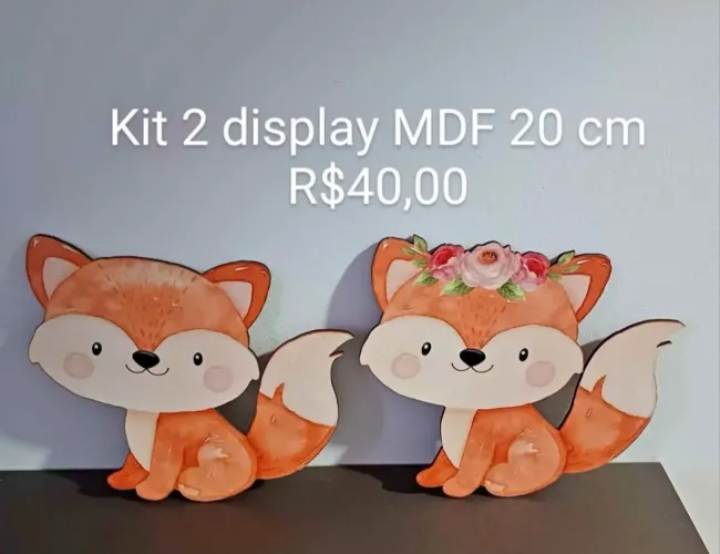 Display MDF raposinha bosque