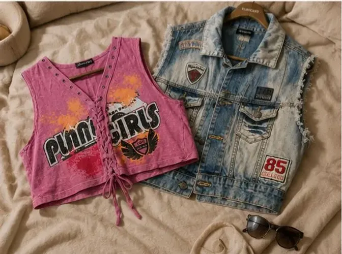 Jaqueta Jeans Planet Girls com Aplicações | Tam. P | Seminova