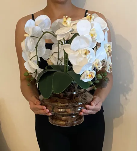 Arranjo orquídea luxo.