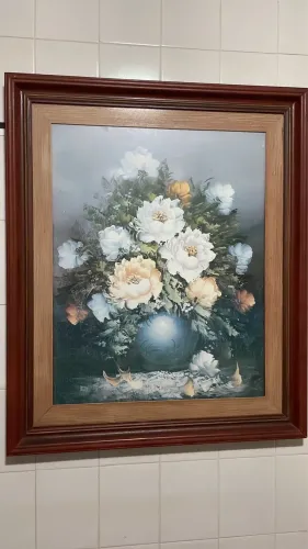 Pintura a óleo quadro de flores
