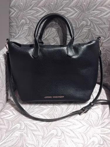 Bolsa preta couro JORGE BISCHOFF