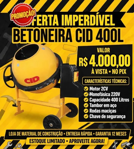 Betoneira Cid 400L 