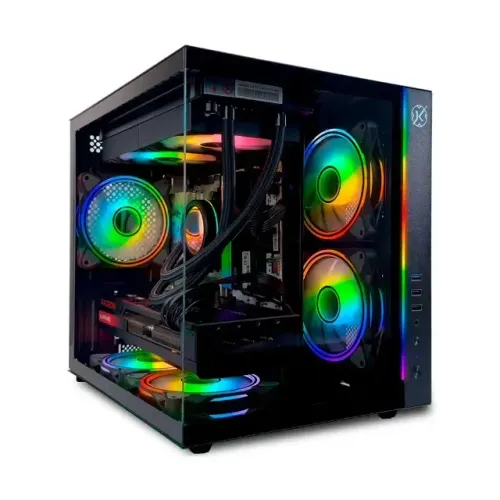 Gabinete Gamer Kalkan Midgard RGB Micro Atx Aquário Sem Fans Preto - Novo