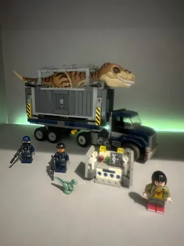 lego 75933: transporte de t-rex + itens extras (maisie e blue bebê)