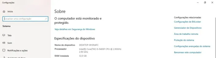 Computador Gamer Intel Core i5 9400f CPU 2.90ghz