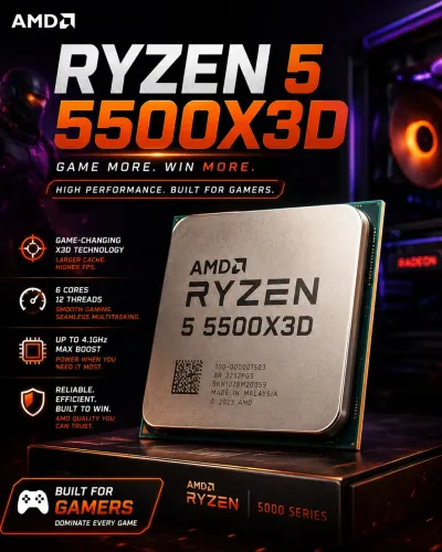 Processador Ryzen 5 5500X3D | Alto Desempenho Gamer
