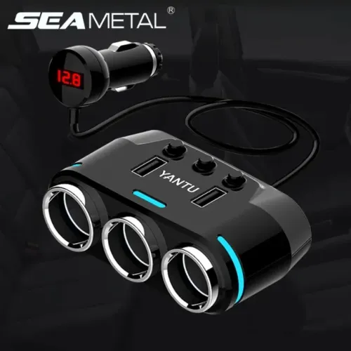 Adaptador 12-24v Tomada Carro Usb Carrega Acessorios