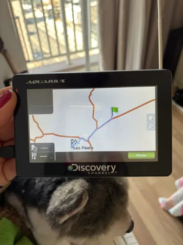 GPS Aquarius Discovery Channel 3D Map + TV Digital (Completo com Capa e Cabo)