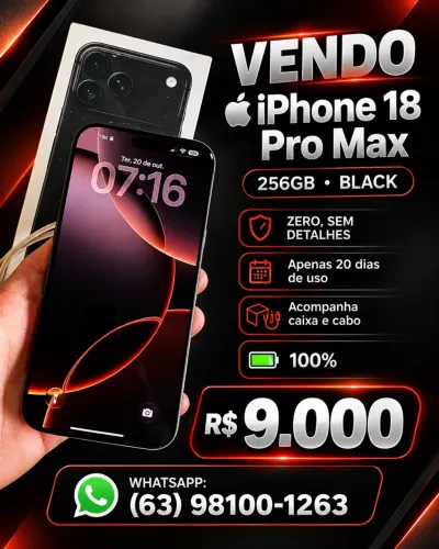 Vendo iPhone 18 Pro Max 256 black 