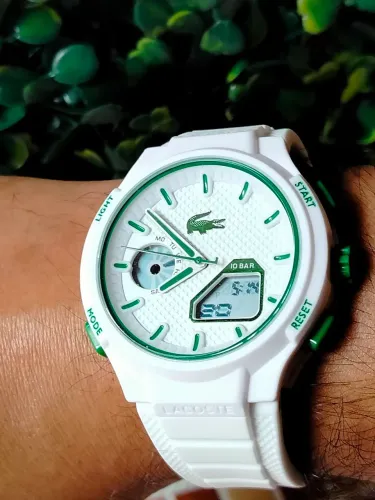 Relógio la coste branco 2em1 alligator